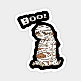 Boo! Slothy Mummy Halloween Sloth Costume Magnet