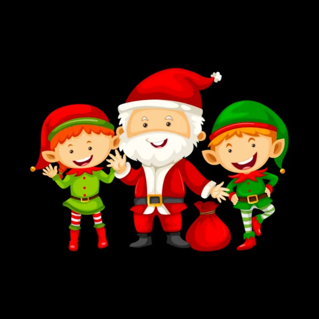 Santa and Elves- Cartoons by Pieartscreation