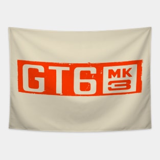 Triumph GT6 Mk3 classic 1970s sports car emblem red Tapestry