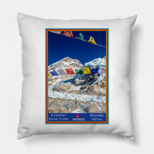 Everest's Nepal Base Camp Pillow by geoffshoults