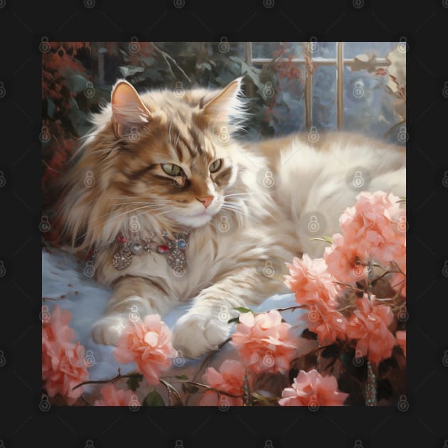 Sleepy Siberian Cat by Enchanted Reverie