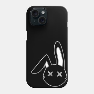 X eyed bunny (silver and black) Phone Case