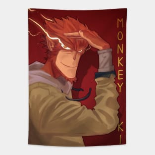 Monkey king golden eyes Tapestry