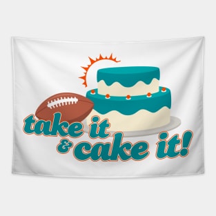 Miami Dolphins Turnover Cake - Take It & Cake It Tapestry