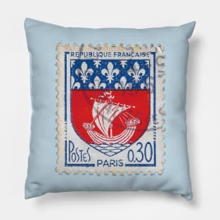 Vintage 1983 Stamp from France Pillow