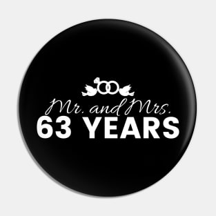 63rd Wedding Anniversary Couples Gift Pin