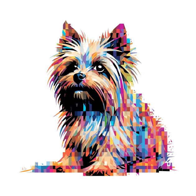 Yorkshire Terrier Dog Pet World Animal Lover Furry Friend Abstract by Cubebox