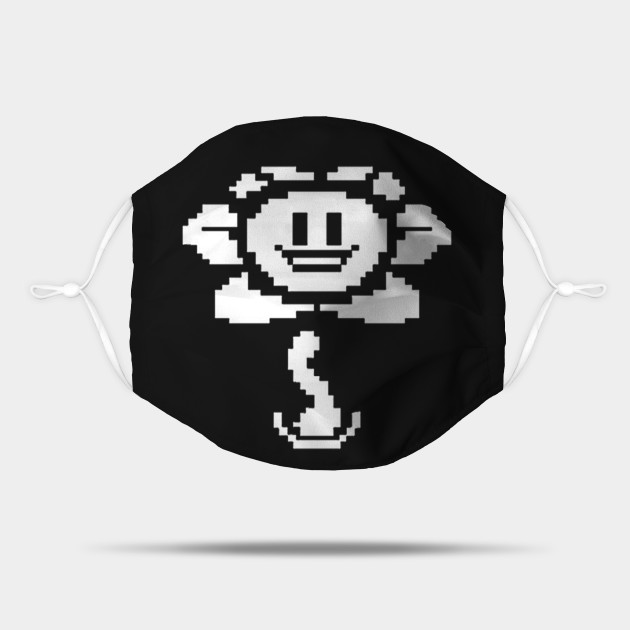 Flowey Undertale Flowey Undertale Pixel Logo Mask Teepublic