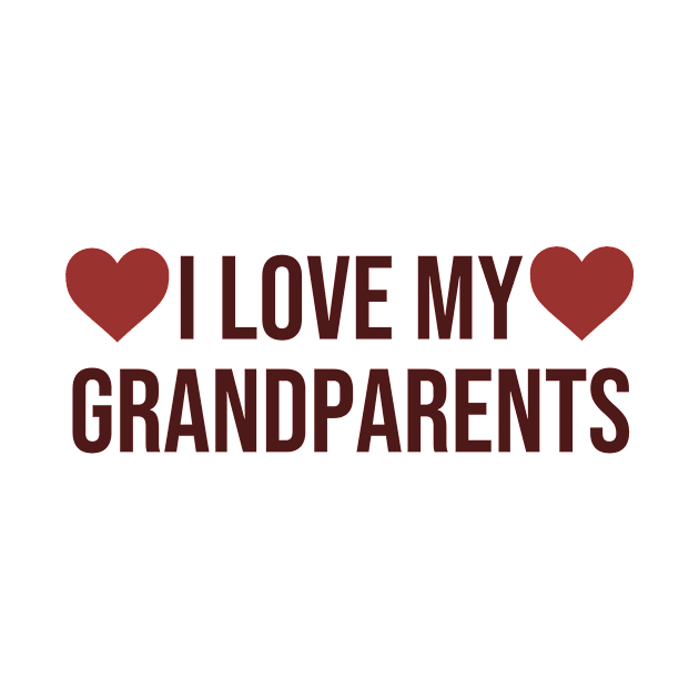 Love Grandparents Funny Cute Heart by Mellowdellow