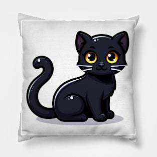 Kawaii Black Cat Pillow