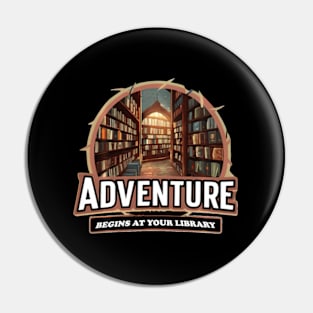 ny Librarian Quote Adventure Begins At Your Library Pin