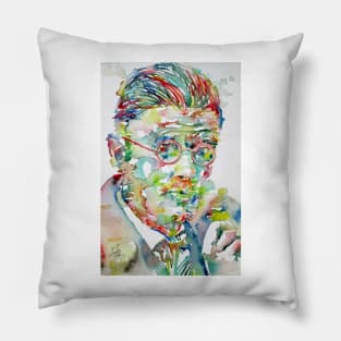 JAMES JOYCE - watercolor portrait .2 Pillow