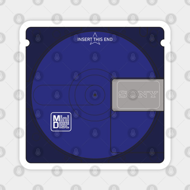 Minidisc, blue Magnet by District-88