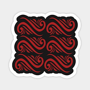 Geometric red decoration Magnet