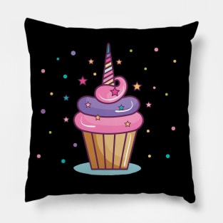 Starry Unicorn Cupcake Pillow