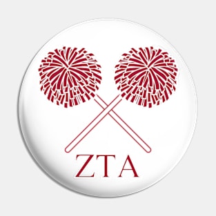 Alabama Zeta Tau Alpha Pom Poms Pin