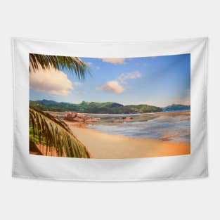 the island. Seychelles. Tapestry