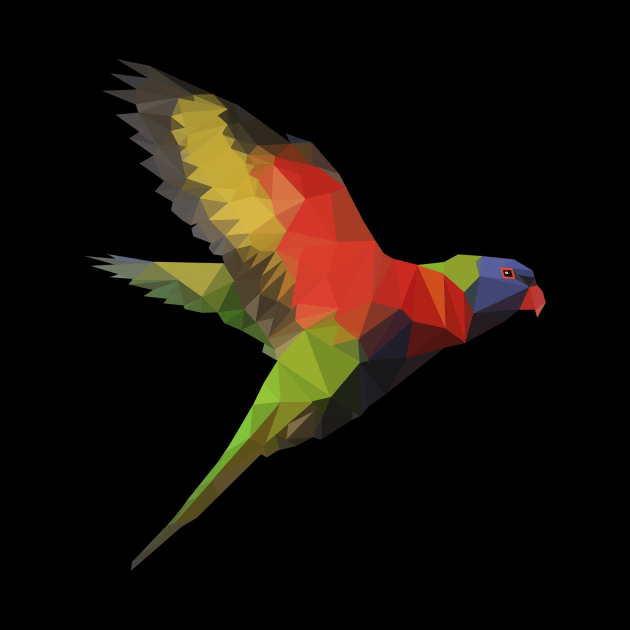 Low Poly Rainbow Lorikeet by Joshortex