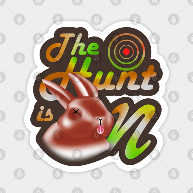 The hunting season is on, rabbit hunting Magnet by AdishPr