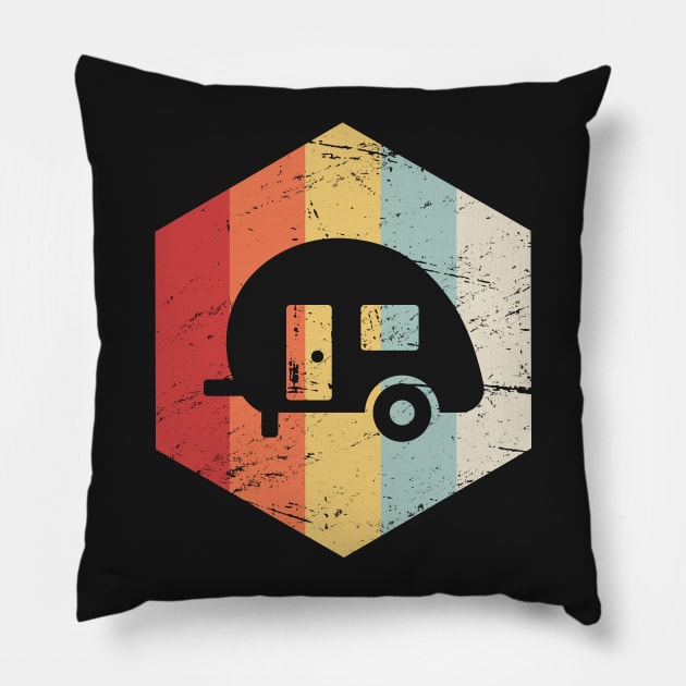 Retro Vintage RV Camper Pillow by MeatMan