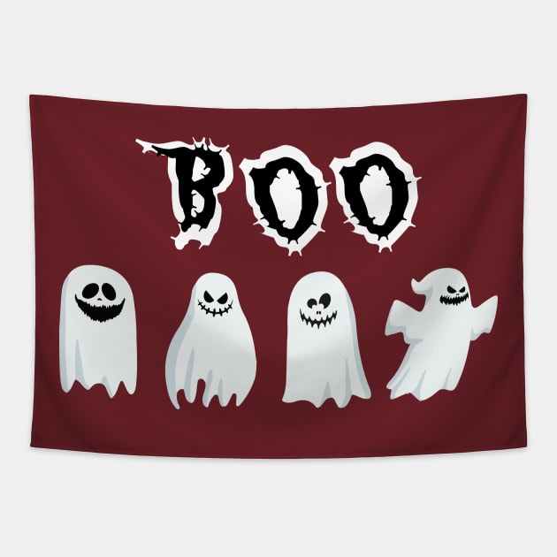 Halloween boo time Tapestry by HB WOLF Arts