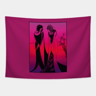 Salome and her mother (black on pink) Tapestry