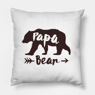 Papa Bear - Family Matching Shirts Pregnancy New Baby Fatherhood Reveal Announcement Gift Idea Pillow