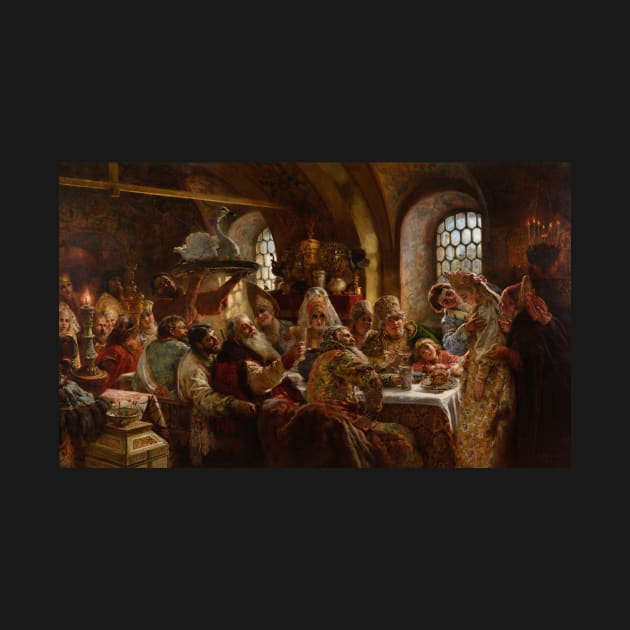 A Boyar Wedding Feast by Konstantin Makovsky by Classic Art Stall