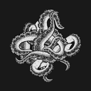 Grey Tentacle Mess T-Shirt