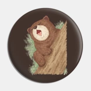 Bear on tree Pin