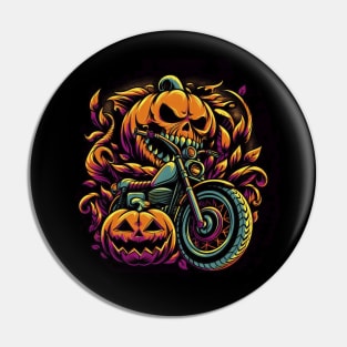 Motorcycle Halloween Pin