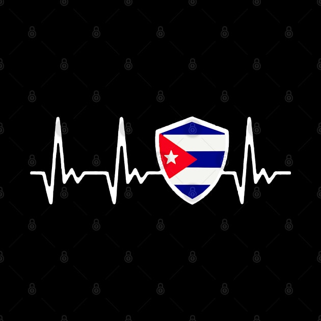 Cuba Heartbeat Proud Cuban Flag by dyazagita