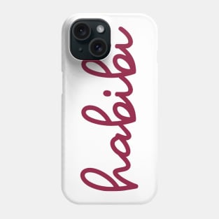 habibi - maroon red Phone Case