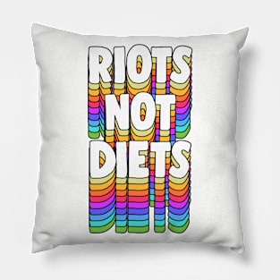 Riots Not Diets - Feminist Typographic Design Pillow