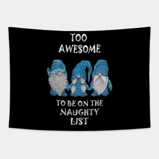 Naughty List Gnome Funny Christmas Tapestry