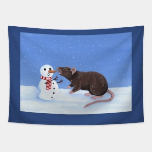 Rat and Snowman Tapestry