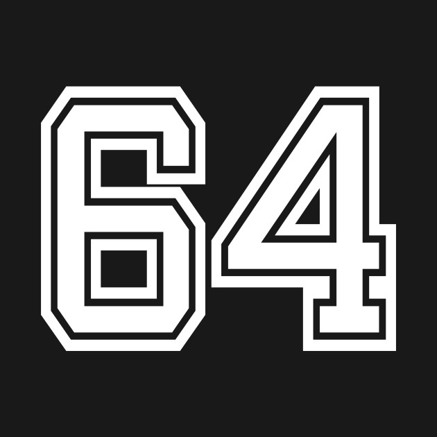 Number 64 for a sports team, group, or community T-Shirt by DariBangAngga