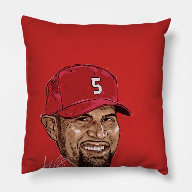 Albert Pujols St. Louis Portrait Pillow by ganisfarhan