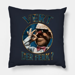 vert der ferk Retro Pillow