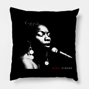 Retro Portrait Nina Simone Pillow