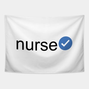 Verified Nurse (Black Text) Tapestry