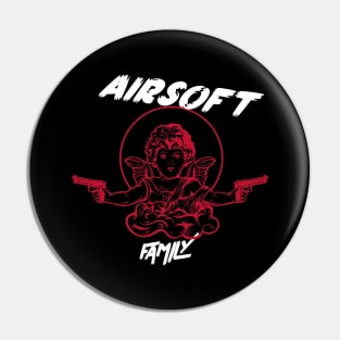 Airsoft Family - Angel with Guns Pin