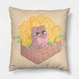 Flower Bouqet Cat Pillow