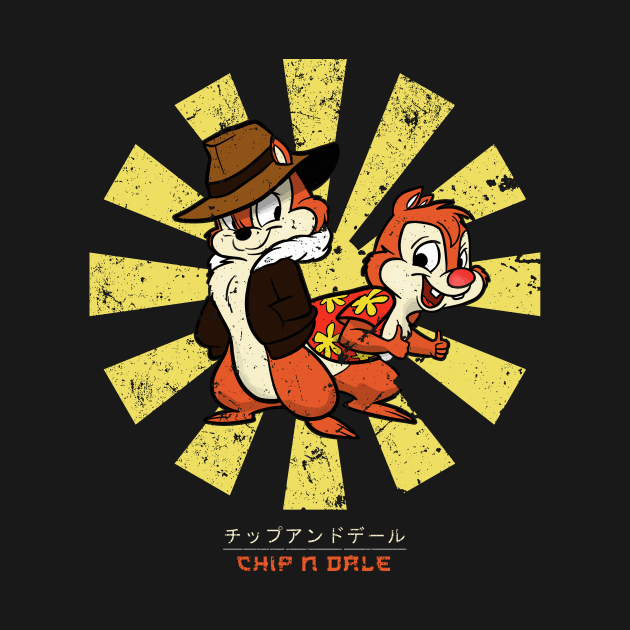 Chip N Dale Retro Japanese by Nova5