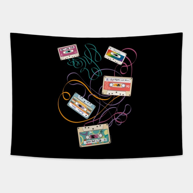 Cassette Tapes Tapestry by ImproveYourself