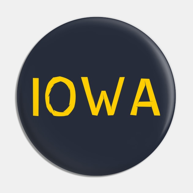 Iowa Cutout Pin by Coastal House Apparel 