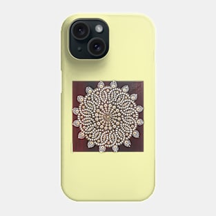 Burgundy-golden Mandala design Phone Case