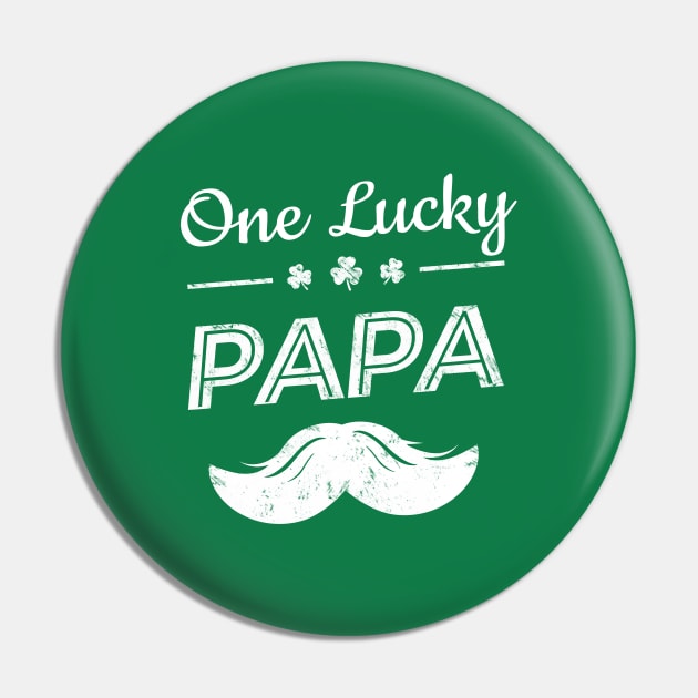 One Lucky Papa Funny St Patrick's Day gift Pin by Yasna