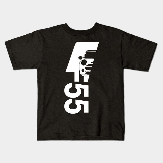 F55 Mini Cooper Bold And Simple Logo Design In White With Drawing Of