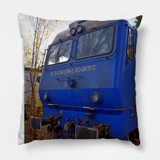 Disused loco, Romania Pillow